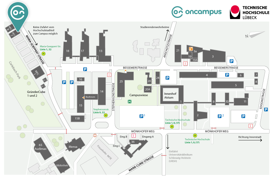 Lageplan oncampus